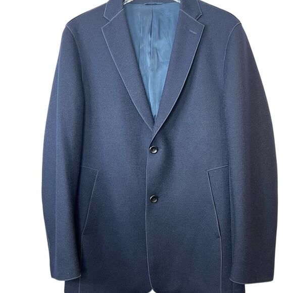BARABAS Wool Blend Sport Coat Modern Fit in Navy Blue Men's Size Medium - Picture 2 of 10